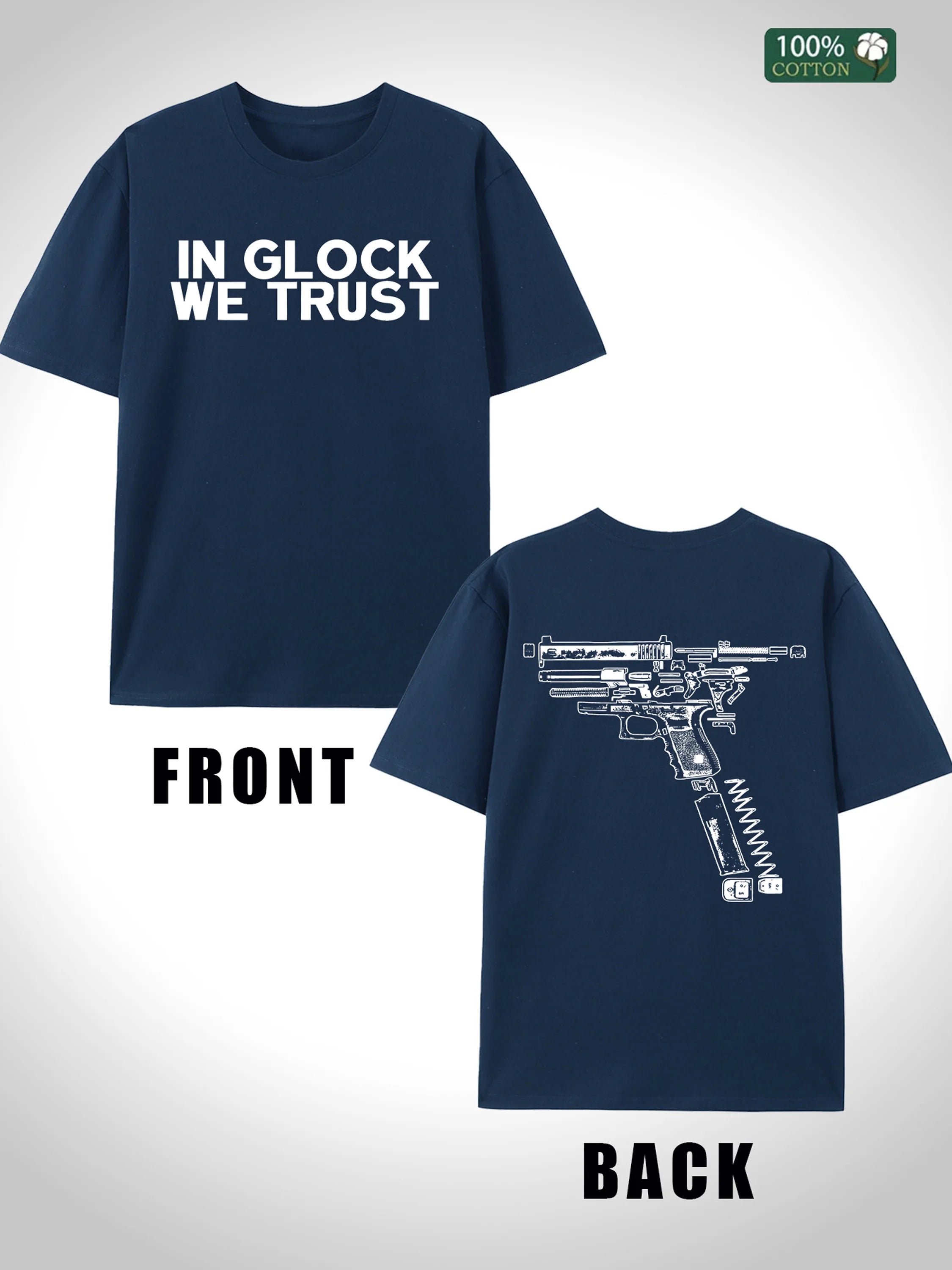 Men's US Stock Cotton T Shirt Festival Gift American Trend Comfort Outfit