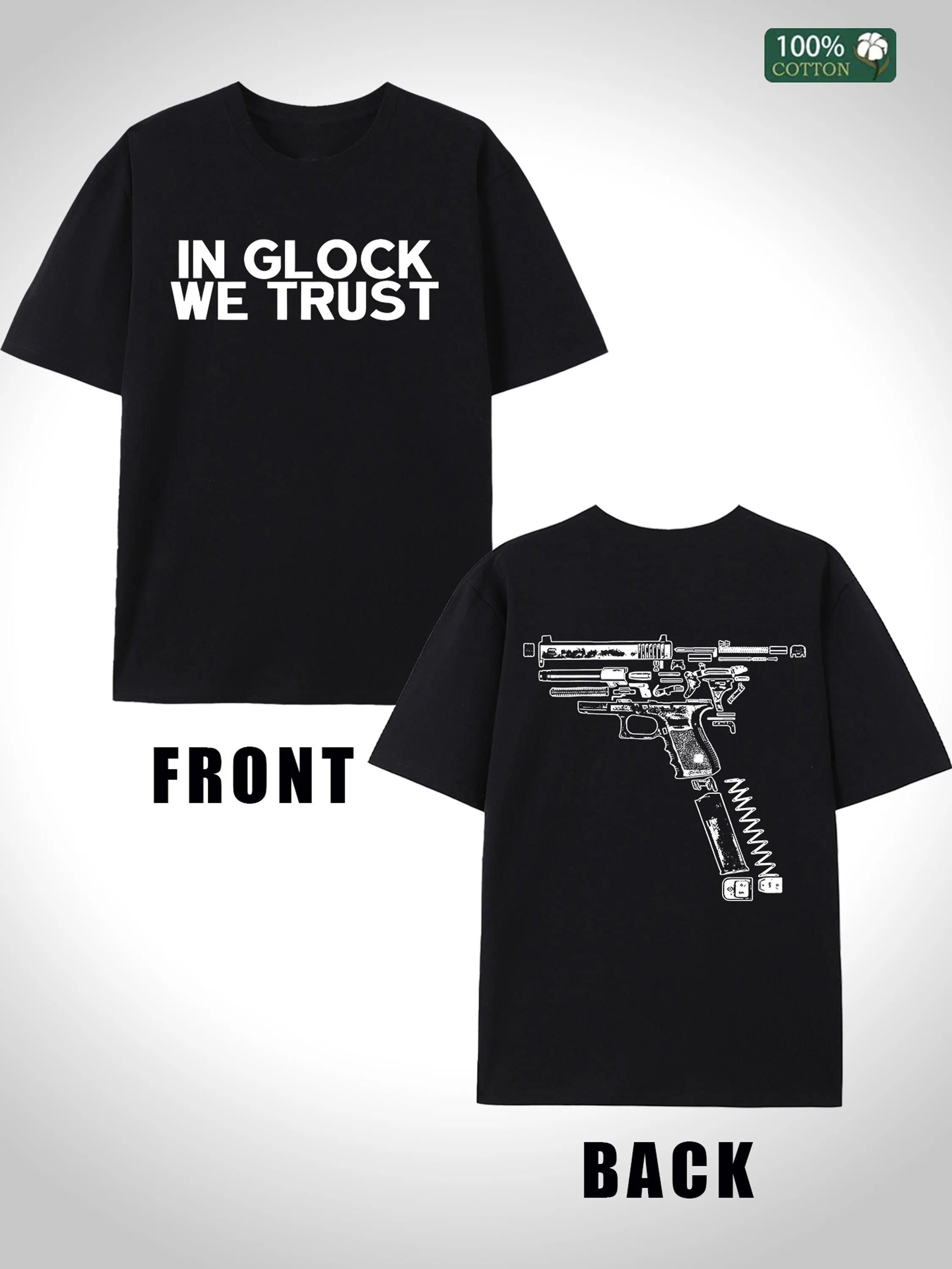 Men's US Stock Cotton T Shirt Festival Gift American Trend Comfort Outfit
