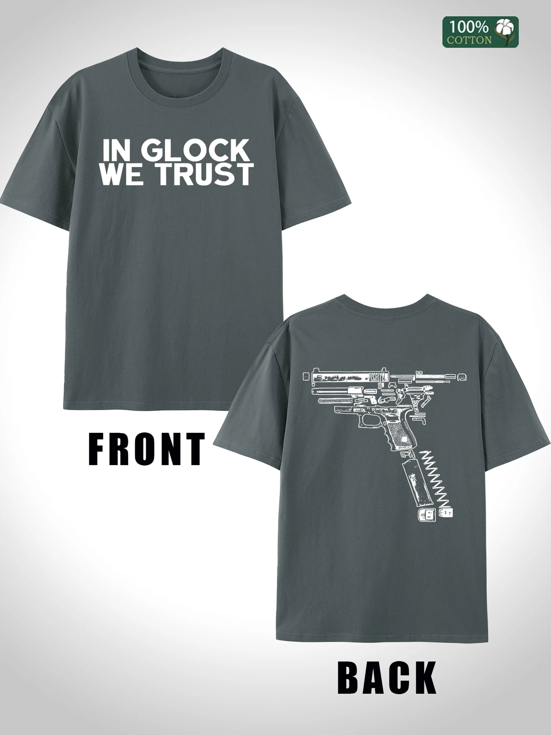Men's US Stock Cotton T Shirt Festival Gift American Trend Comfort Outfit