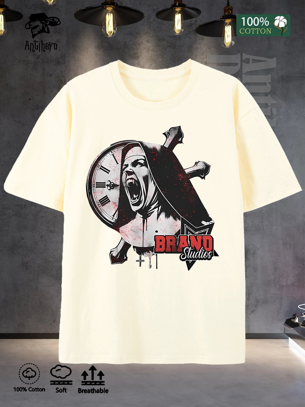 Mens Cotton T Shirt Oversized 5 Color Choices Round Neck Breathable 2025 US Stock