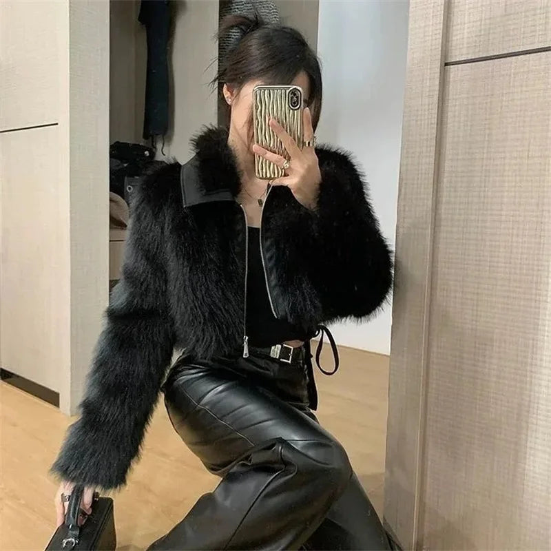 New  Fur coat Women's fur Coat Trend Women's Autumn and Winter new Fashion Faux fur Luxury Lapels Mao Mao Blouse Women's Coat