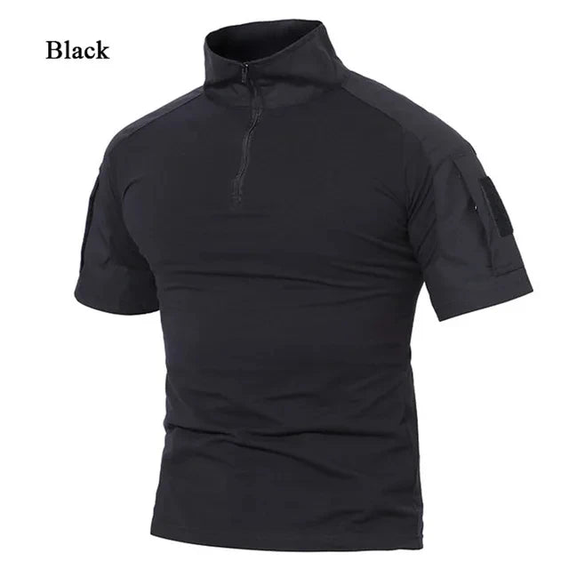 Camo Tactical Shirt Short Sleeve Quick Dry Combat T-Shirt Men's Camouflage Military Army T Shirt Outdoor Hunting Hiking Shirts