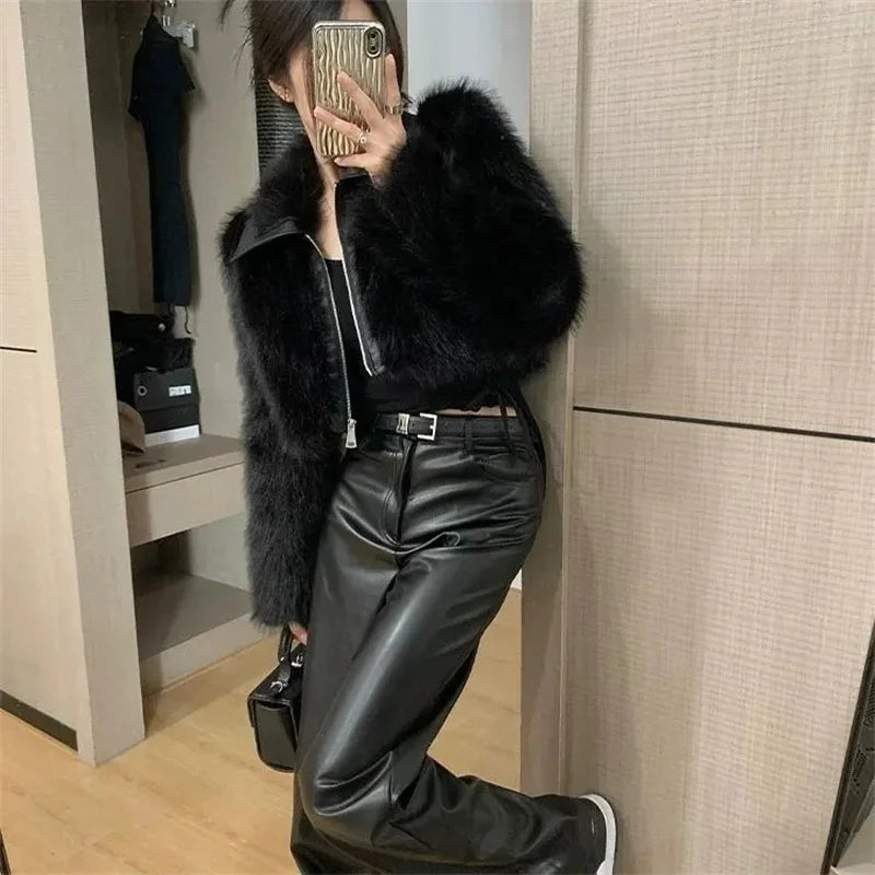 New  Fur coat Women's fur Coat Trend Women's Autumn and Winter new Fashion Faux fur Luxury Lapels Mao Mao Blouse Women's Coat