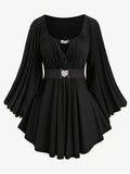 New autumn and winter European and American fashion women's clothing, oversized with an irregular hem, solid color, heart-shaped