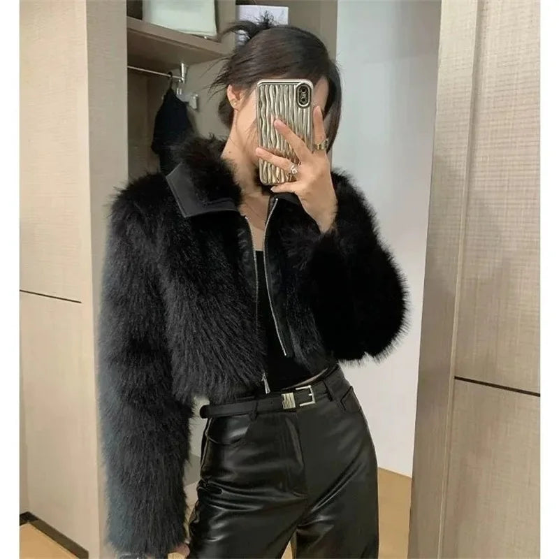 New  Fur coat Women's fur Coat Trend Women's Autumn and Winter new Fashion Faux fur Luxury Lapels Mao Mao Blouse Women's Coat