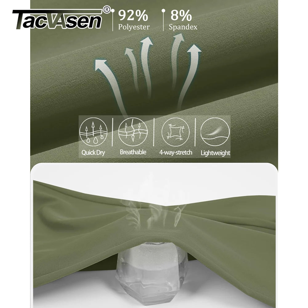 TACVASEN Outdoor Pants Men Quick Dry Straight Running Hiking Pants Elastic Lightweight Yoga Fitness Exercise Sweatpants Joggers