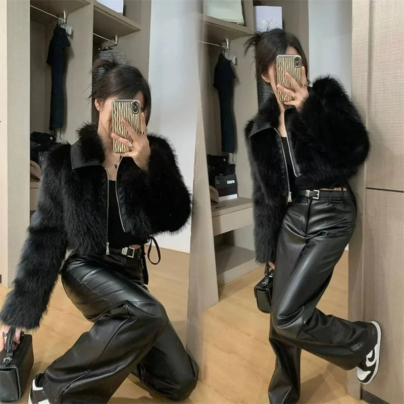 New  Fur coat Women's fur Coat Trend Women's Autumn and Winter new Fashion Faux fur Luxury Lapels Mao Mao Blouse Women's Coat